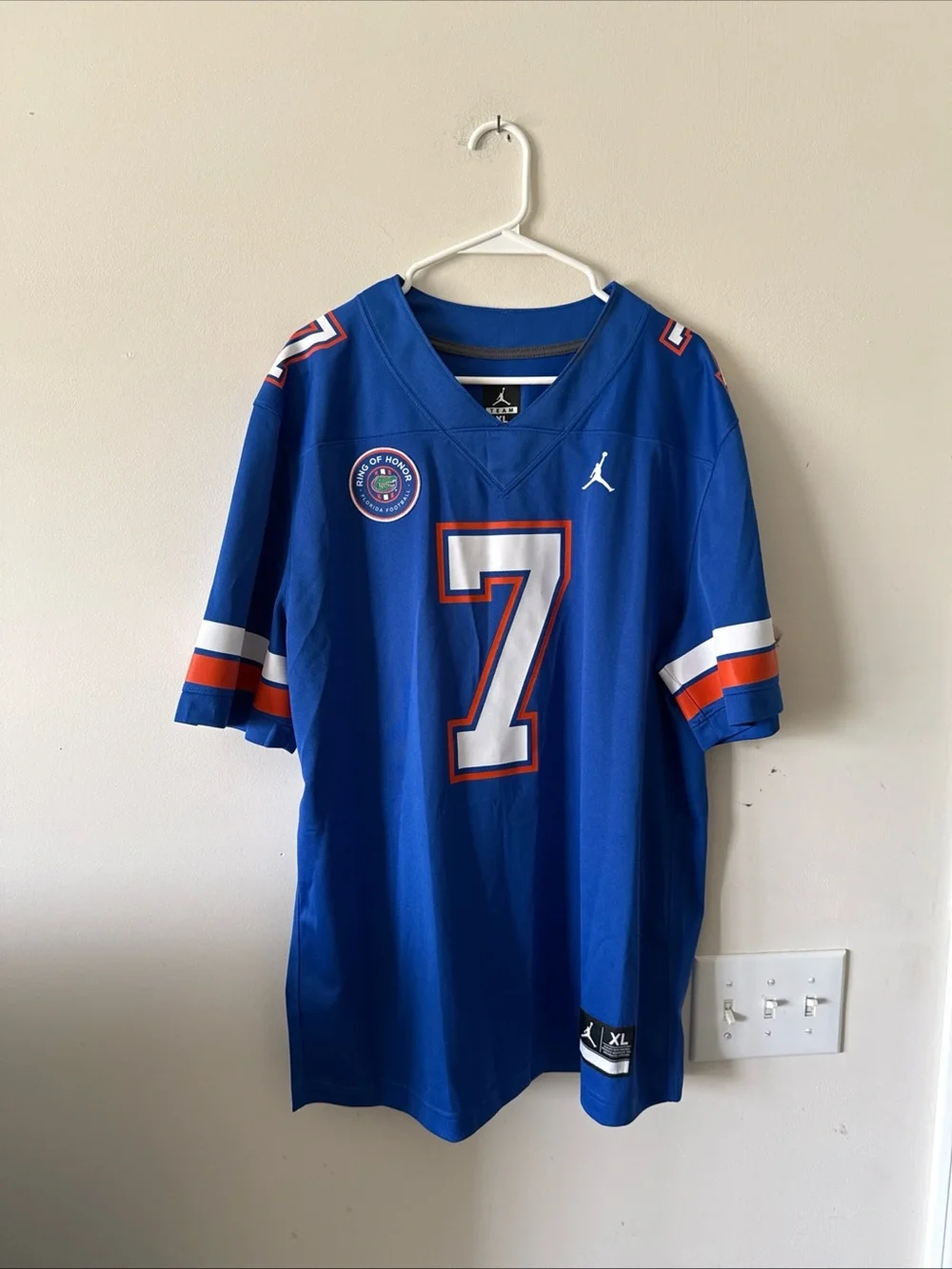 Men’s Jordan Danny Wuerffel #7 Florida Gators Ring of Honor Jersey Sz XL - RARE